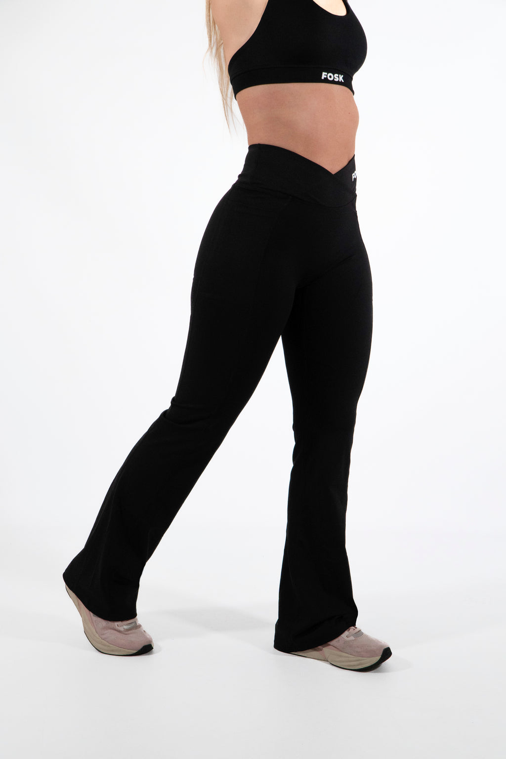 Lace Up Leggins - BLACK